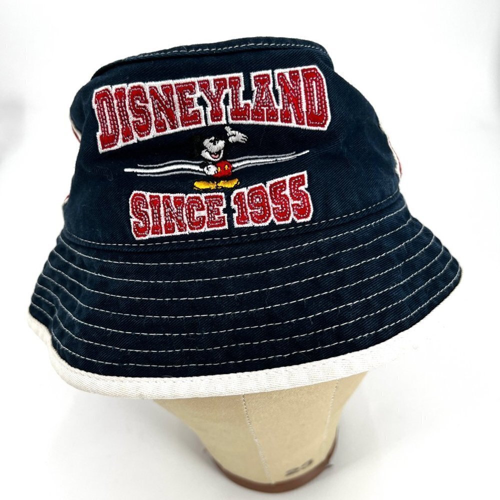 Disneyland Resort Bucket Hat Mickey Mouse Navy Blue‎ and Red Youth Size